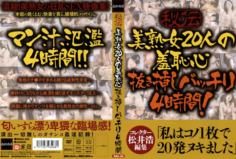 秘伝 美熟女20人の羞恥心 抜き挿しバッチリ4時間